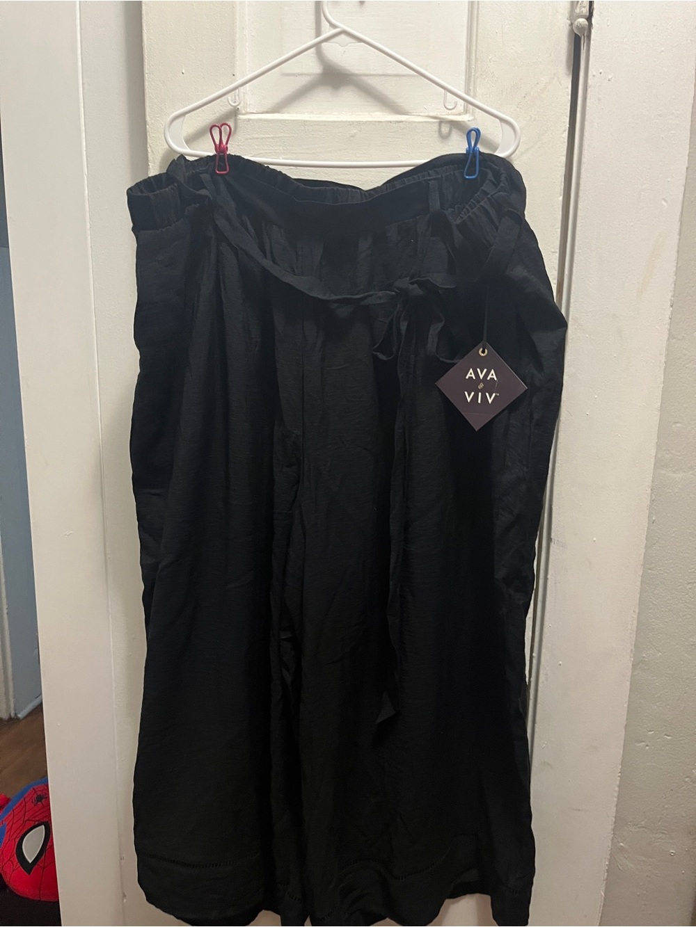 Black Paperbag Waist pants